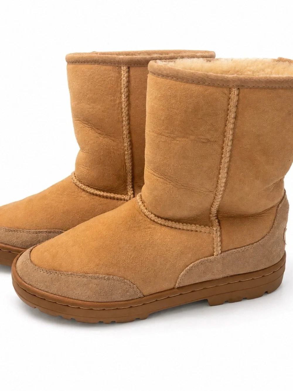 $140 UGG Australia Iltra Sort Revival Suede Shearling Boots - Tan